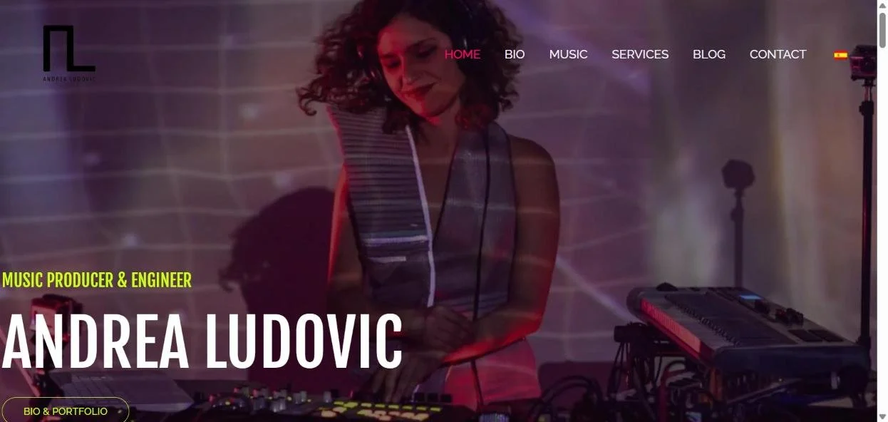Website of Andrea Ludovic, music producer and engineer